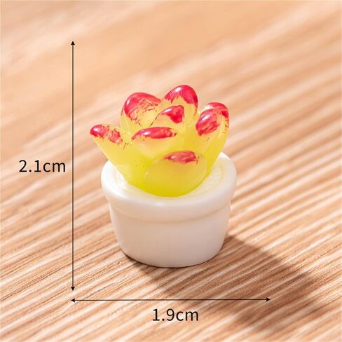 Cute Mini Creative Yellow Red Succulent Plant Hinge Heads Decorative Topper Set 6PCS, Home Decoration,Magnetic Hinge Head Toppers Door Hinge in Saudi Arabia