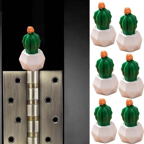 Cute Mini Creative Orange Blossom Cactus Hinge Heads Decorative Topper Set 6PCS, Home Decoration,Magnetic Hinge Head Toppers Door Hinge in Saudi Arabia
