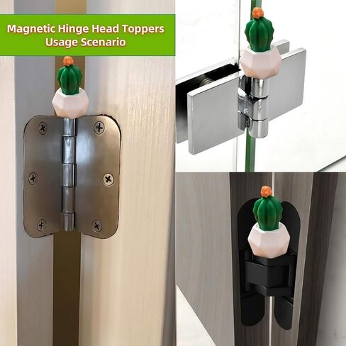 Cute Mini Creative Orange Blossom Cactus Hinge Heads Decorative Topper Set 6PCS, Home Decoration,Magnetic Hinge Head Toppers Door Hinge in Saudi Arabia