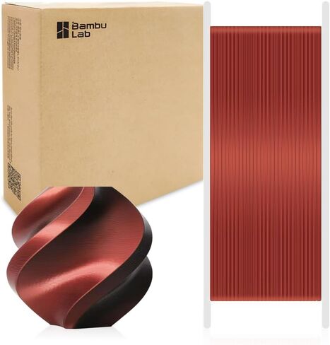 Bamboo Lab PLA Silk Dual Color 3D Printer Filament 1.75mm for Bambu Lab X1/X1C/P1P/P1S/AMS, Silk Shiny Dual Color PLA 1KG Easy Printing & Eco Friendly with RFI (Not Recommend for A1 Series) in Kuwait