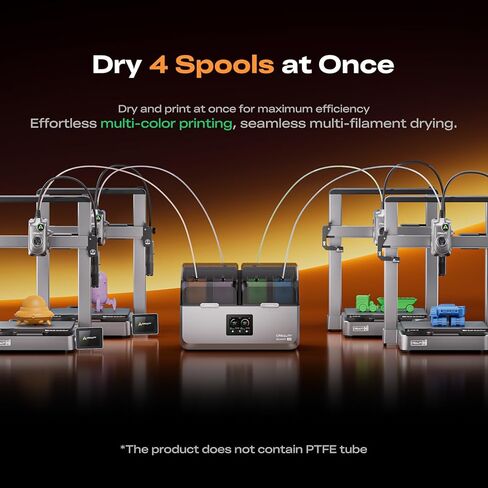 Creality Space Pi X4 Filament Dryer Box, New Upgrade 4-Spool 3D Printer Filament Storage with Dual Heating Chambers, 200W Fast Heating Up to 85℃, for PLA, PETG, ABS, TPU, Nylon, PC in Saudi Arabia