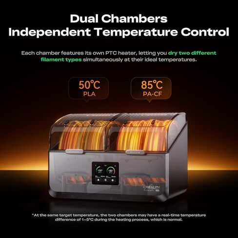 Creality Space Pi X4 Filament Dryer Box, New Upgrade 4-Spool 3D Printer Filament Storage with Dual Heating Chambers, 200W Fast Heating Up to 85℃, for PLA, PETG, ABS, TPU, Nylon, PC in Saudi Arabia