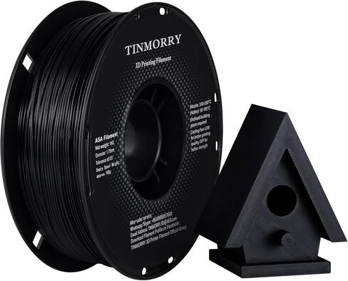 خيوط TINMORRY ASA-CF 1.75 مم، قوة عالية ومقاومة للحرارة، مقاومة فائقة للطقس والأشعة فوق البنفسجية للأجزاء الوظيفية الخارجية، متوافقة مع معظم طابعات FDM ثلاثية الأبعاد المغلقة، 1 كجم 1 بكرة، أسود in Kuwait