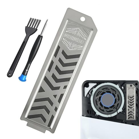 ACIDALIE PS5 Slim M.2 SSD فتحة توسيع المبدد الحراري | فتحة تبديد الحرارة للغطاء المعدني | فتحة تهوية جديدة لجهاز PS5 (فضي) in Kuwait