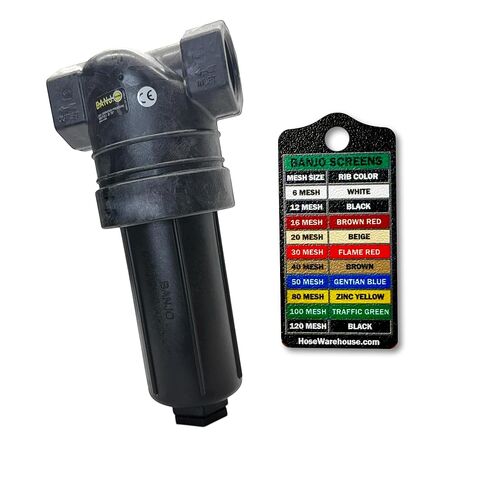 أصلي Banjo LST100-80 - 1 "x 1" T Line Strainer 80 شبكة من الفولاذ المقاوم للصدأ مع سلسلة مفاتيح شبكية إضافية لشاشة ملونة in Kuwait