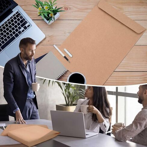 15 PCS 14 × 18 × 2 بوصة كتالوج الكتالوج القابل للتوسيع الكبيرة مانيلا كرافت قشور وختم مظاريف ضوء كبير للرسائل البريدية لمستندات منزل المكتب صور تخزين الصور in Saudi Arabia