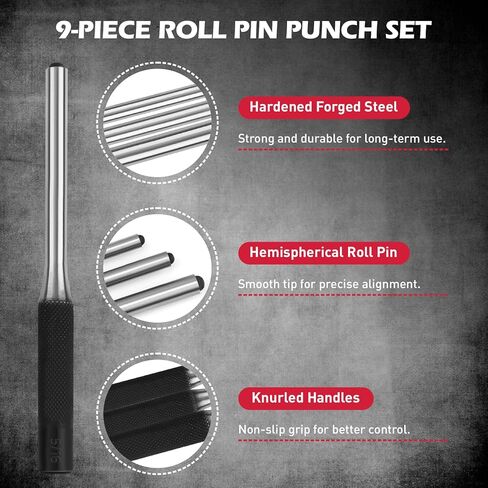 مجموعة لكمة وإزميل مكونة من 25 قطعة مع مثاقب دبوس ملفوفة، تتضمن مدببًا ودبوسًا ولكمات مركزية وأزاميل باردة لأعمال المعادن والسيارات والاستخدام الحرفي in Kuwait