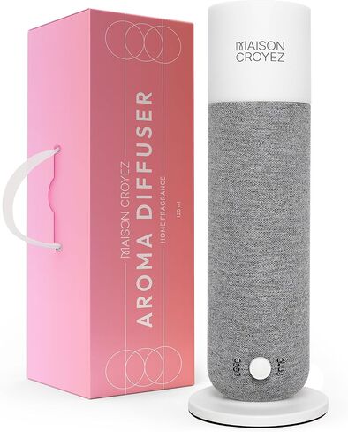 Waterless Essential Oil Diffuser (120ml Bottle) – Nebulizing Aroma Diffuser, 3 Intensity Levels, 1/3/6H Timer + Auto Mode, Warm Ambient Light, Up to 600 sqft in Saudi Arabia