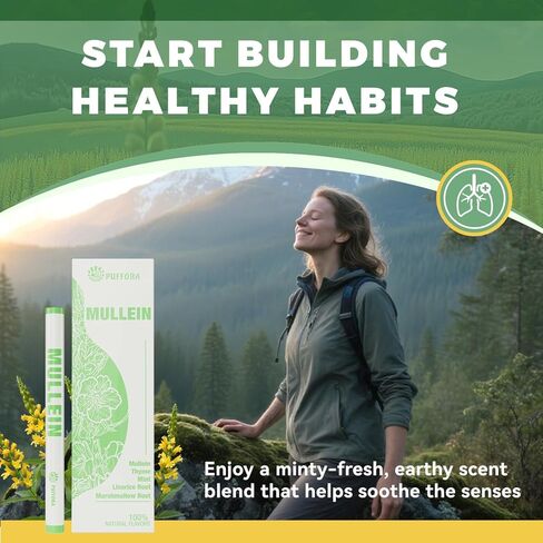 قلم علاج عطري عشبي، راحة الرئة ومنعش التنفس، 3 عبوات، 1800 استخدام، مستخلصات نبات البوصفير، الخطمي، عرق السوس، كسر العادات السيئة، نباتي in Kuwait