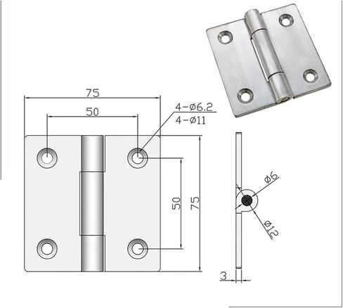 مفصل قابل للطي من الفولاذ المقاوم للصدأ 304، هيكل خزانة المعدات الصناعية، باب ميكانيكي 1 قطعة in Kuwait