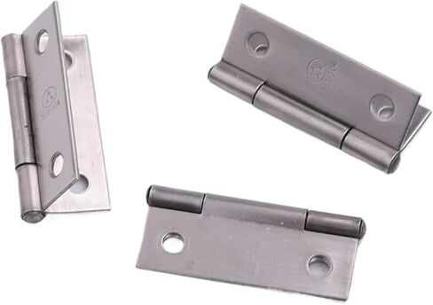 مفصلات الأبواب العتيقة المصنوعة من الفولاذ المقاوم للصدأ SUS-37 باللون الفضي ملحقات الأجهزة 2 قطعة in Kuwait