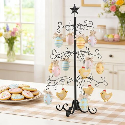 شجرة زخرفة عيد الميلاد المعدنية الزخرفية ، حامل حامل 3 قدم زخرفة ، حامل ، حجارة شجرة عيد الميلاد السود in Kuwait