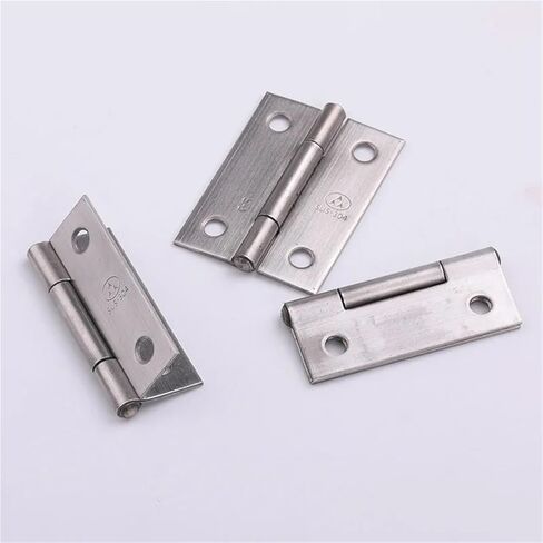 مفصلات الأبواب العتيقة المصنوعة من الفولاذ المقاوم للصدأ SUS-37 باللون الفضي ملحقات الأجهزة 2 قطعة in Kuwait