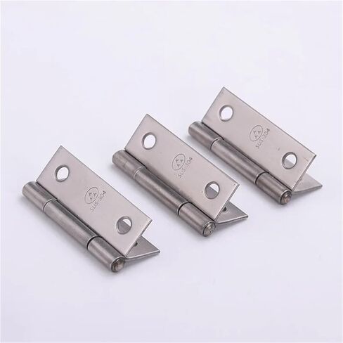 مفصلات الأبواب العتيقة المصنوعة من الفولاذ المقاوم للصدأ SUS-37 باللون الفضي ملحقات الأجهزة 2 قطعة in Kuwait