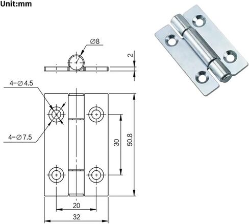 ضيق الجوانب مربع خزانة صناعية باب مفصلات حديدية معدات الآلات 1 قطعة in Kuwait