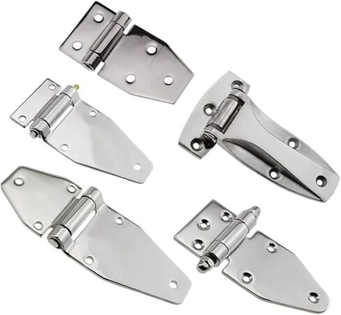 304 Stainless Steel Heavy Duty Door Hinges with Bearings Industrial Electric Cabinet 1Pcs(185x65x4mm) in Saudi Arabia