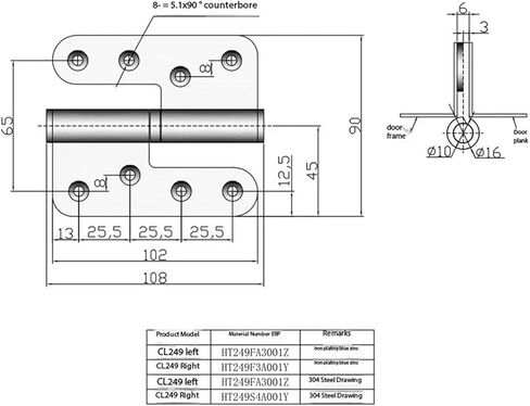 عازلة مفصلية كبيرة كهروميكانيكية لأعلى ولأسفل قابلة للفصل للخدمة الشاقة على شكل حرف H قطعة واحدة (CL249-يسار) in Kuwait