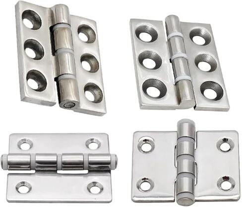 صندوق المعدات الصناعية 304 من الفولاذ المقاوم للصدأ مع وسادة مطاطية التخزين المؤقت الصامت المسطح القابل للطي المفصلي 1 قطعة (79.5 مم × 65 مم) in Kuwait