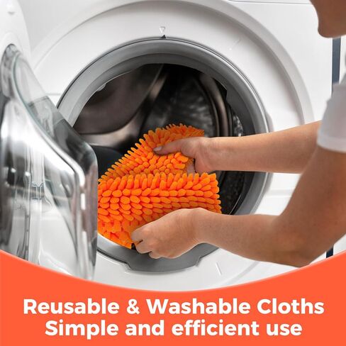 طقم تنظيف مروحة السقف من wlich مع عمود تمديد 77 بوصة، فرشاة شانيل قابلة لإعادة الاستخدام لشفرات المروحة (حتى 8 بوصات)، وأنسجة العنكبوت، والجدران، والأثاث (برتقالي) in Kuwait