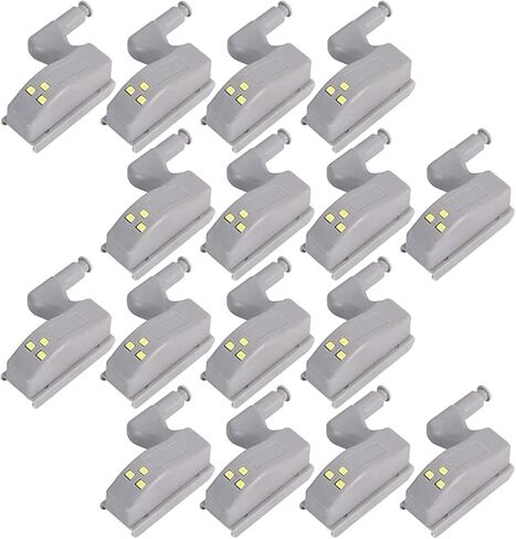 Hinge, 16Pcs LED Sensor Light for Kitchen Cabinet Cupboard Closet Night Lights Living Room/Bedroom/Wardrobe in Saudi Arabia