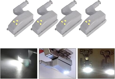 Hinge, 16Pcs LED Sensor Light for Kitchen Cabinet Cupboard Closet Night Lights Living Room/Bedroom/Wardrobe in Saudi Arabia
