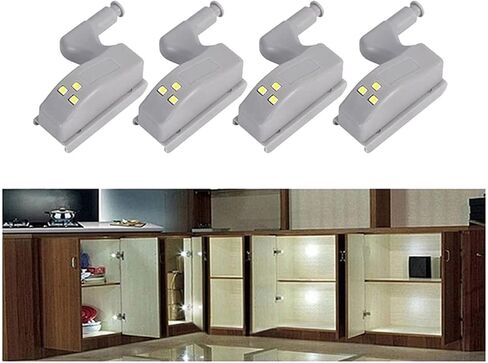 Hinge, 16Pcs LED Sensor Light for Kitchen Cabinet Cupboard Closet Night Lights Living Room/Bedroom/Wardrobe in Saudi Arabia