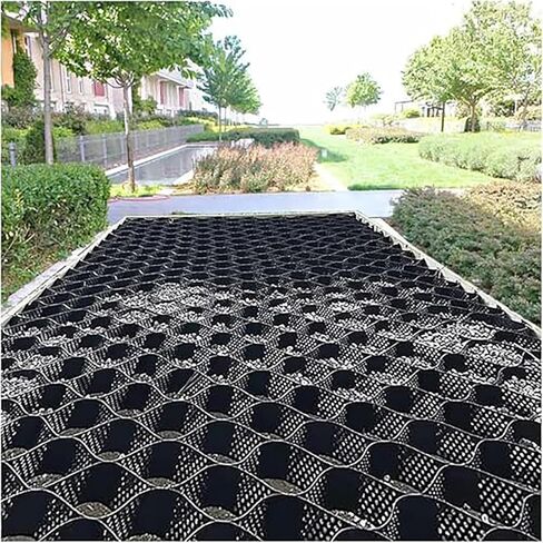 True Grid Paver System - Honeycomb Pea Gravel Stabilizer for Yards & Parking, Erosion Control Mesh Pad for Stone, Soil, Mud, Sand, Grass - 6.5" x 23ft Outdoor Solution in Kuwait