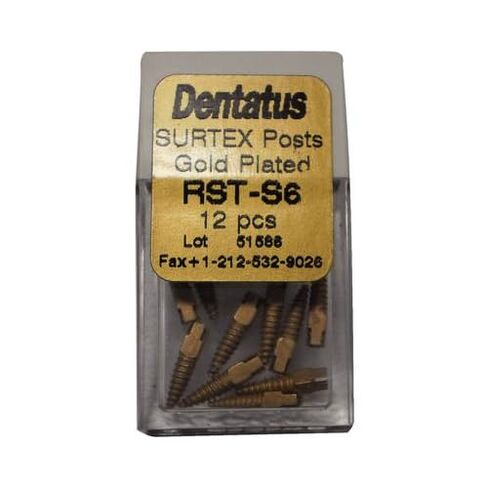 DN-RST-S6 Suretex Gold Post, Short, 7.8mm Length, Size 6, Shape, (Pack of 12) in Saudi Arabia