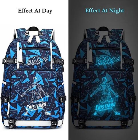 FANwenfeng Soccer Player 7 Luminous Multifunction Backpack Travel Football Fans Bag For Men Women (Style 12) in Saudi Arabia
