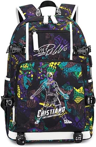 FANwenfeng Soccer Player 7 Luminous Multifunction Backpack Travel Football Fans Bag For Men Women (Style 12) in Saudi Arabia