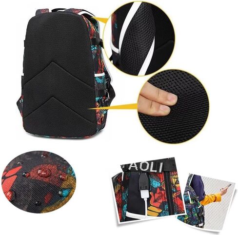 FANwenfeng Soccer Player 7 Luminous Multifunction Backpack Travel Football Fans Bag For Men Women (Style 12) in Saudi Arabia