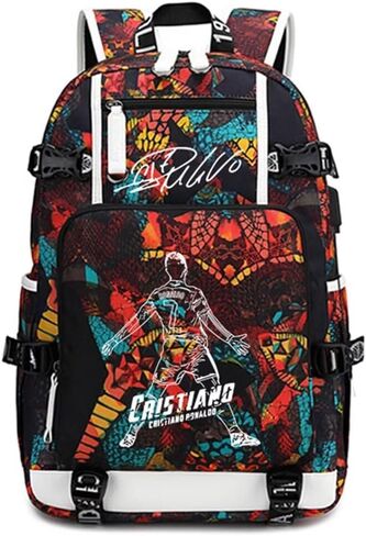 FANwenfeng Soccer Player 7 Luminous Multifunction Backpack Travel Football Fans Bag For Men Women (Style 12) in Saudi Arabia