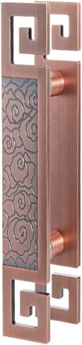 Sliding Barn Door Handle Pull Commercial Bronze Gate Handle for Glass/Wooden Door Red Aluminum Alloy Pulls Handle for Shops Push Pull Doors 70.9" X 55.1" in Saudi Arabia