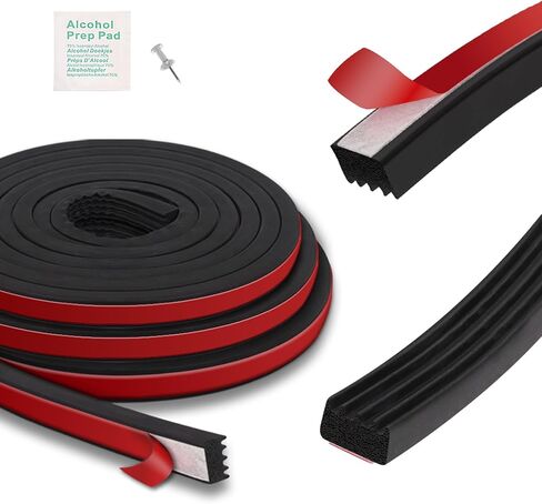 326A0004 Service Kit 30FT Extra Long Ribbed Bulkhead Seal, 3/5" x 360" Self Adhesive EPDM Foam Rubber Weather Stripping Tape for Tonneau Cover, Truck Bed, RV, Boat, Marine, Garage Door, Auto Tailgate in Saudi Arabia