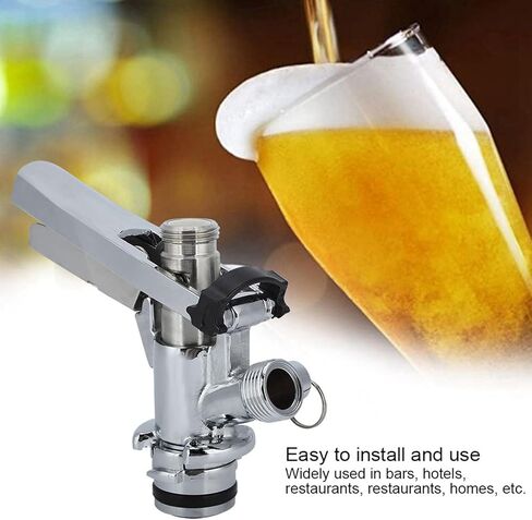 Commercial Grade Keg Coupler Universal Beer Tap Dispenser with G5/8 Thread 304 Stainless Steel and Brass for Draft Beer System Home Bar Restaurant Use in Kuwait