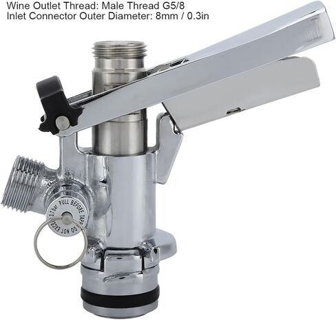 Commercial Grade Keg Coupler Universal Beer Tap Dispenser with G5/8 Thread 304 Stainless Steel and Brass for Draft Beer System Home Bar Restaurant Use in Kuwait