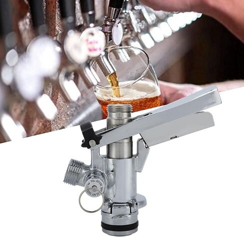 Commercial Grade Keg Coupler Universal Beer Tap Dispenser with G5/8 Thread 304 Stainless Steel and Brass for Draft Beer System Home Bar Restaurant Use in Kuwait