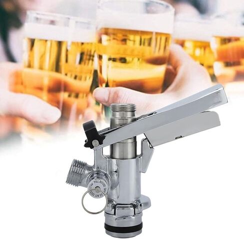 Commercial Grade Keg Coupler Universal Beer Tap Dispenser with G5/8 Thread 304 Stainless Steel and Brass for Draft Beer System Home Bar Restaurant Use in Kuwait