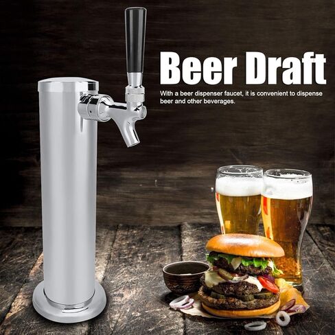 Single Faucet Stainless Steel Beer Tower Draft Dispenser Kit for Home Brewing Kegerator Commercial Use Includes Hose and Accessories in Kuwait
