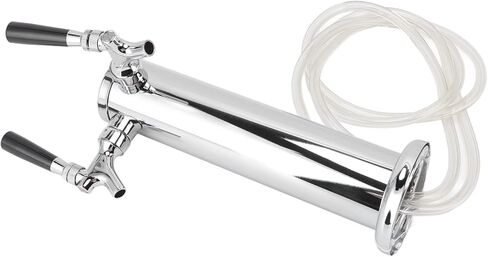Draft Beer Tower Faucet Dispenser, Stainless Steel Double Tap Beer Tower Dispenser for Home, Countertop Mount, Kegerator, Keezer, Bar, Party in Saudi Arabia