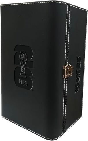 نسخة طبق الأصل مرخصة رسميًا لكأس العالم FIFA 2026 ثلاثية الأبعاد مع علم البطل الذي يمكنك صنعه بنفسك - صندوق عرض فاخر من الخشب والجلد يضم خريطة 16 مدينة مضيفة - إصدار محدود (10,000 على مستوى العالم) in Kuwait