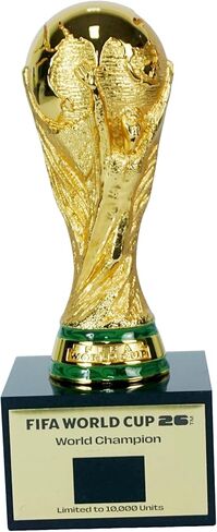نسخة طبق الأصل مرخصة رسميًا لكأس العالم FIFA 2026 ثلاثية الأبعاد مع علم البطل الذي يمكنك صنعه بنفسك - صندوق عرض فاخر من الخشب والجلد يضم خريطة 16 مدينة مضيفة - إصدار محدود (10,000 على مستوى العالم) in Kuwait