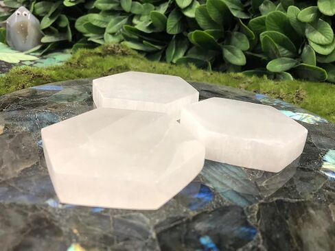 Hexagon Selenite Charging Plate Set of 3, Gorgeous Selenite Charging Tiles in Saudi Arabia
