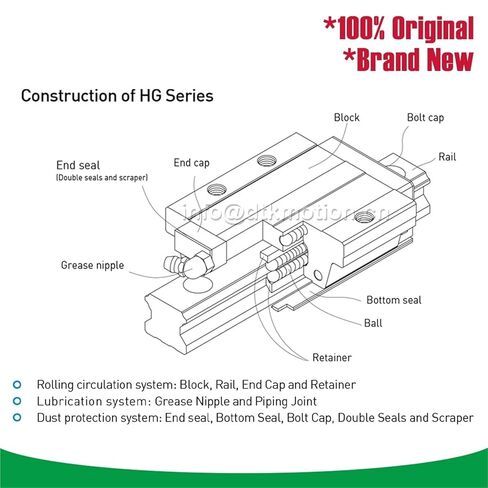 Genuine Slider Block HGH15CA HGH20CA HGH25CA HGH30CA HGW15CC HGW20CC HGW25CC HGW30CC Truck Linear Guideways Carriage((HIWIN) HGH30CA x 1) in Saudi Arabia