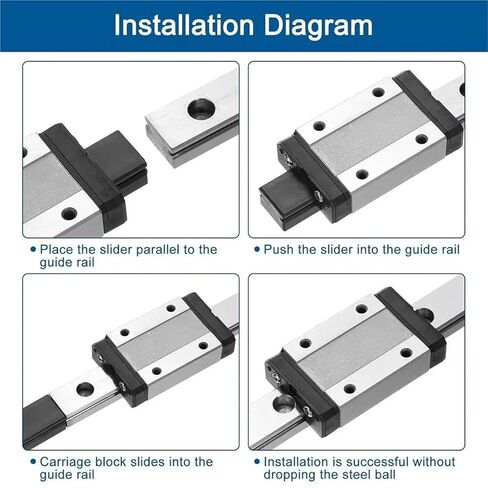 MGN12 خطي دليل السكك الحديدية 350 مللي متر مع MGN12H انزلاق النقل كتلة دليل خطي 2 قطعة التحكم السلس في الحركة in Kuwait