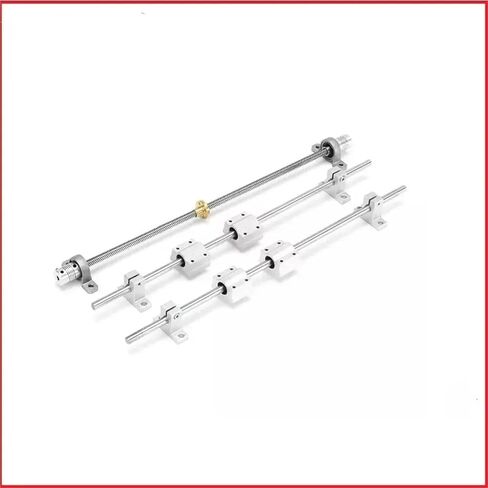 T8 Dual Lead Screw Guide Linear Rail Optical Axis KP08 SCS8UU 200mm Coupling Bearings Mounting Block SK8 Shaft Support in Saudi Arabia