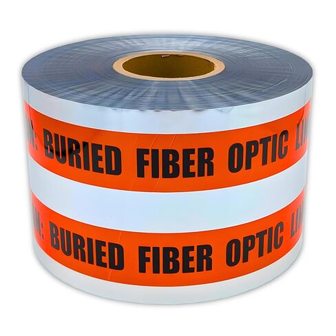 شريط تحذير للخط الكهربائي المدفون من ACE Supply - شريط تحت الأرض قابل للاكتشاف - طول 15.24 سم × 1000 قدم، 5 مل - شريط كهربائي مدفون يستخدم لشريط تحديد المرافق in Kuwait