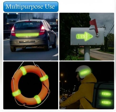 شريط أمان عاكس عالي الوضوح، شريط فلورسنت، 1 بوصة × 30 قدم، أخضر فلورسنت in Kuwait