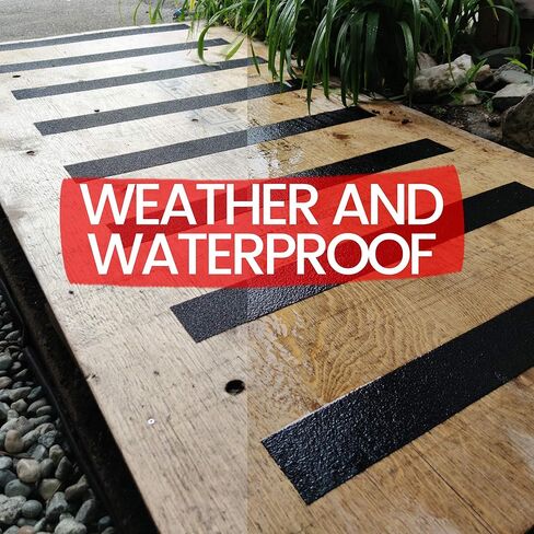 شريط جر آمن مضاد للانزلاق شديد التحمل باللون الأسود | 4 بوصة × 12 قدم | الاستخدام التجاري الصناعي الداخلي والخارجي | مقاوم للماء، مقاوم للزيت، متين in Kuwait