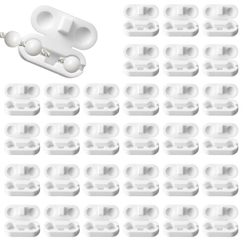 10 Meters Ball Bead Chain Beaded Pull Chain Blinds Beaded Chains Cord with 10 PCS of Connectors for Roller Shades Blinds Dog Tags Jewelry & DIY Crafts-White in Saudi Arabia